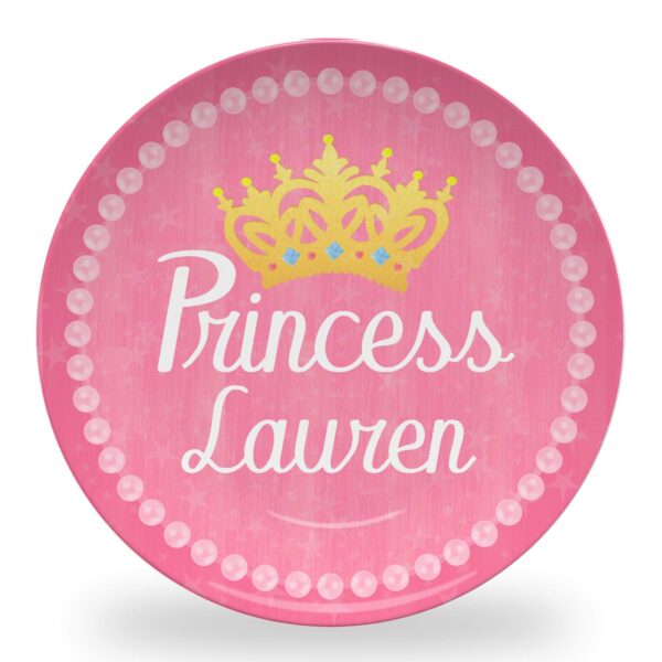 Cute crown themed design for girls princess plate | 10" diameter